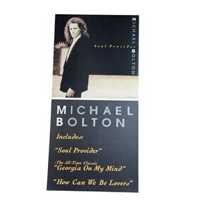 Michael Bolton Soul Provider VTG 1989 Promo Flat Album Poster Double Sided 12x12